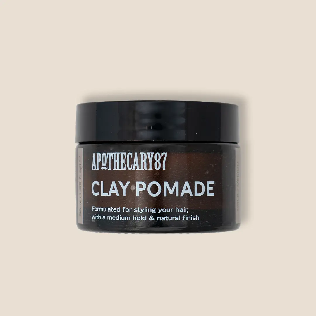 Apothecary 87 Clay Pomade | Natural Finish, Medium Hold, Heavy Weight | Hybrid Clay | 50ml