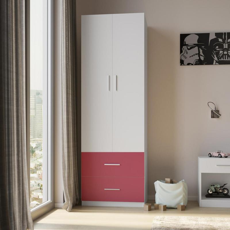 White Door Kids Remix 2-Door 2-Drawer Wardrobe 3