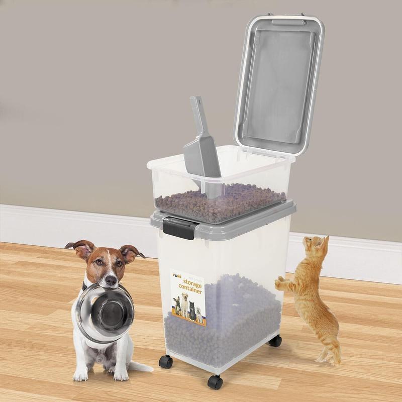 3 Piece Airtight Pet Food Storage Containers Plastic Animals Pets Dog Cat Birds 2