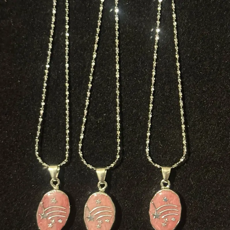Rhodonite and Tigers eye, Red Jasper, Rose Quartz pendants 4