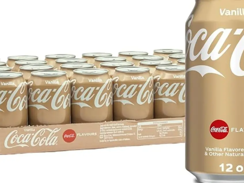 Coca Cola Vanilla Coke 24 Pack 330ml Cans - Classic Fizzy Drink