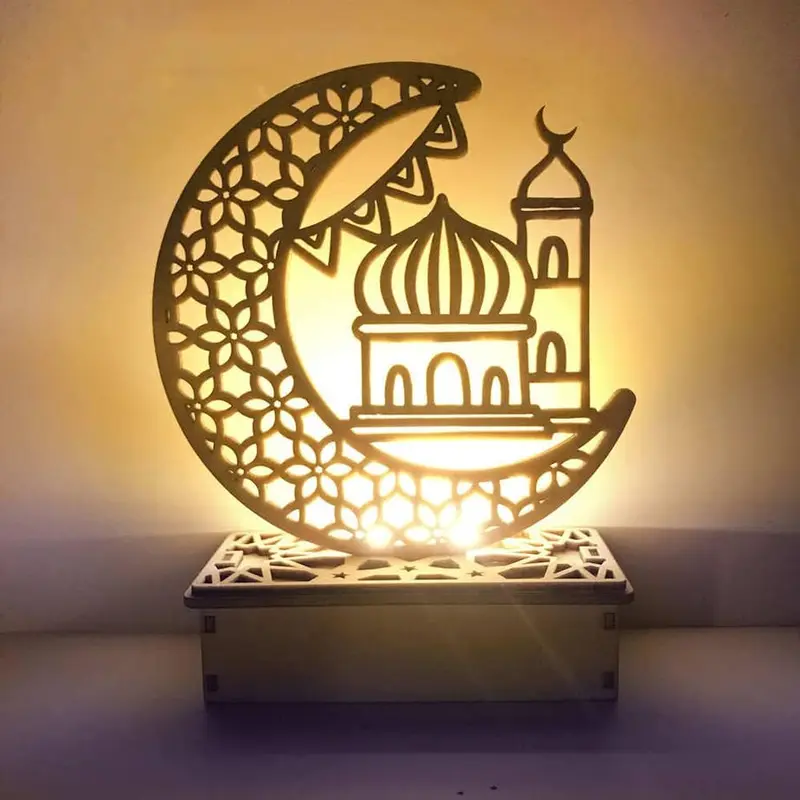 Ramadan Decorations Light, Eid Lights Decorations, Ramadan Decorations for Home, Eid Mubarak Decorations Lights Ornaments Muslim Ramadan Table Lamp for Home Religious Traditional Gifts Lightweight 0