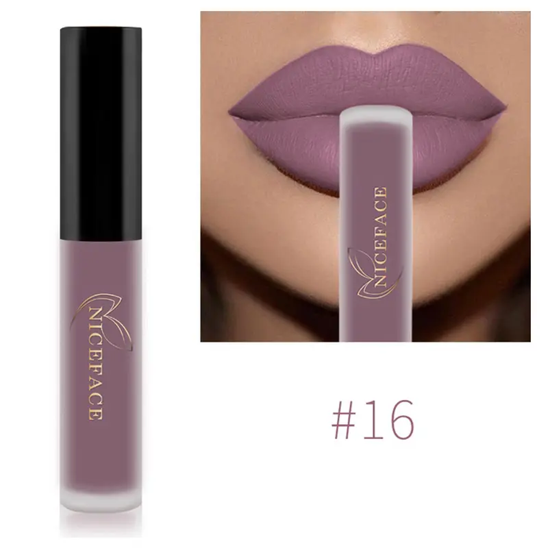Colors Liquid Lipstick Makeup Waterproof Matte Red Lip Gloss Long Lasting Nude Lip Tint Makeup Pigment Cosmetics