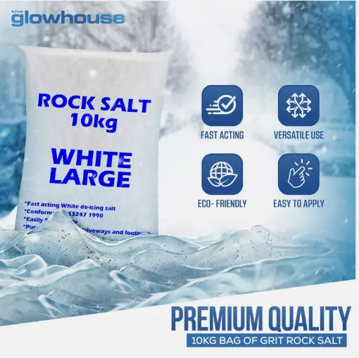 White Deicing Rock Salt Grit Winter Snow Ice Driveways Road Gritting, not for Flavor 1