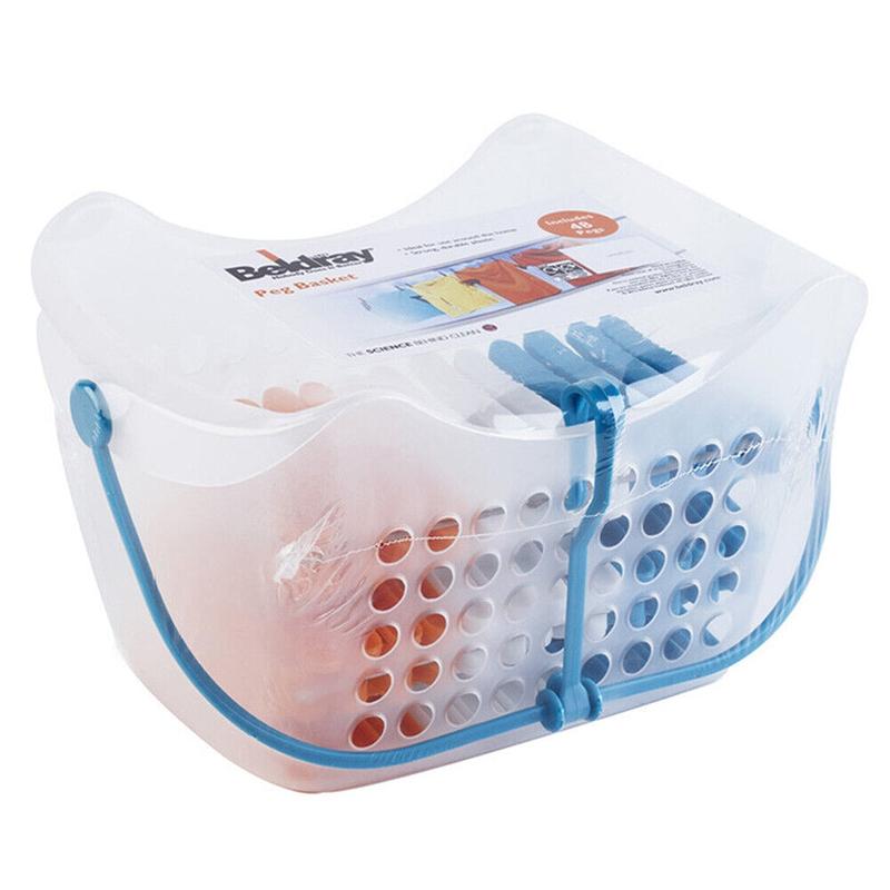 Beldray Retractable Washing Line with 48 Ultra Grip Pegs & Basket Indoor/Outdoor 6