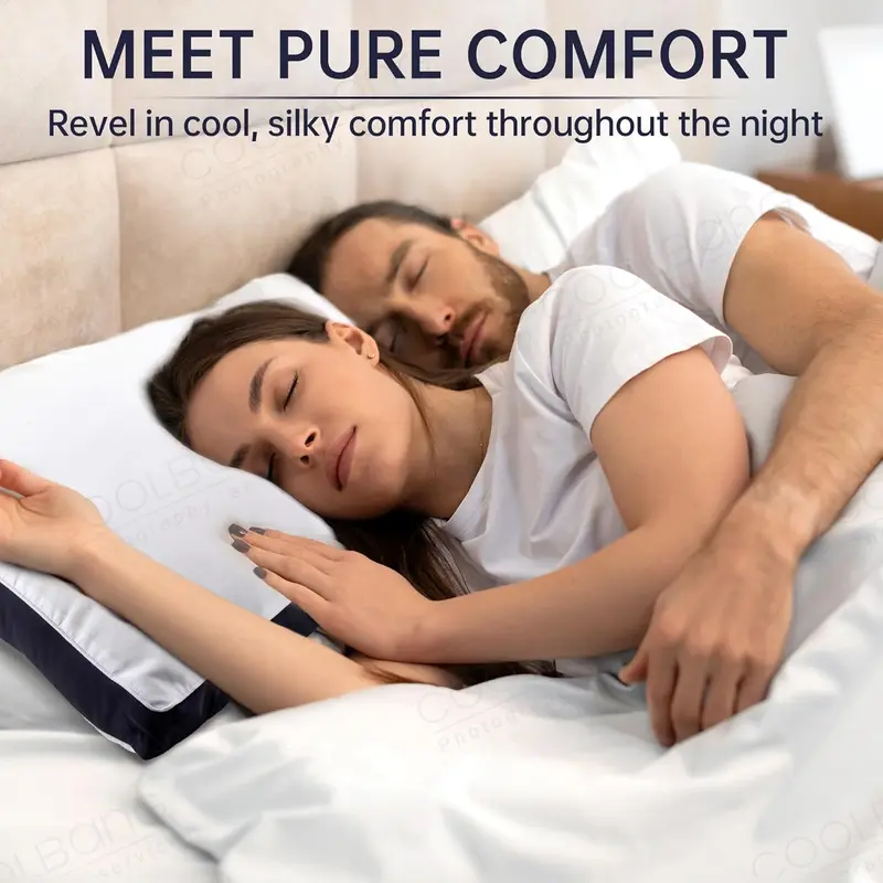 MH Traders Luxury Pillow for Side/Back Sleepers - 2 Pack Ultrabounce Hotel Pillows for Neck and Shoulder Pain Relief - Hypoallergenic Bed Pillows - 50x75cm 3