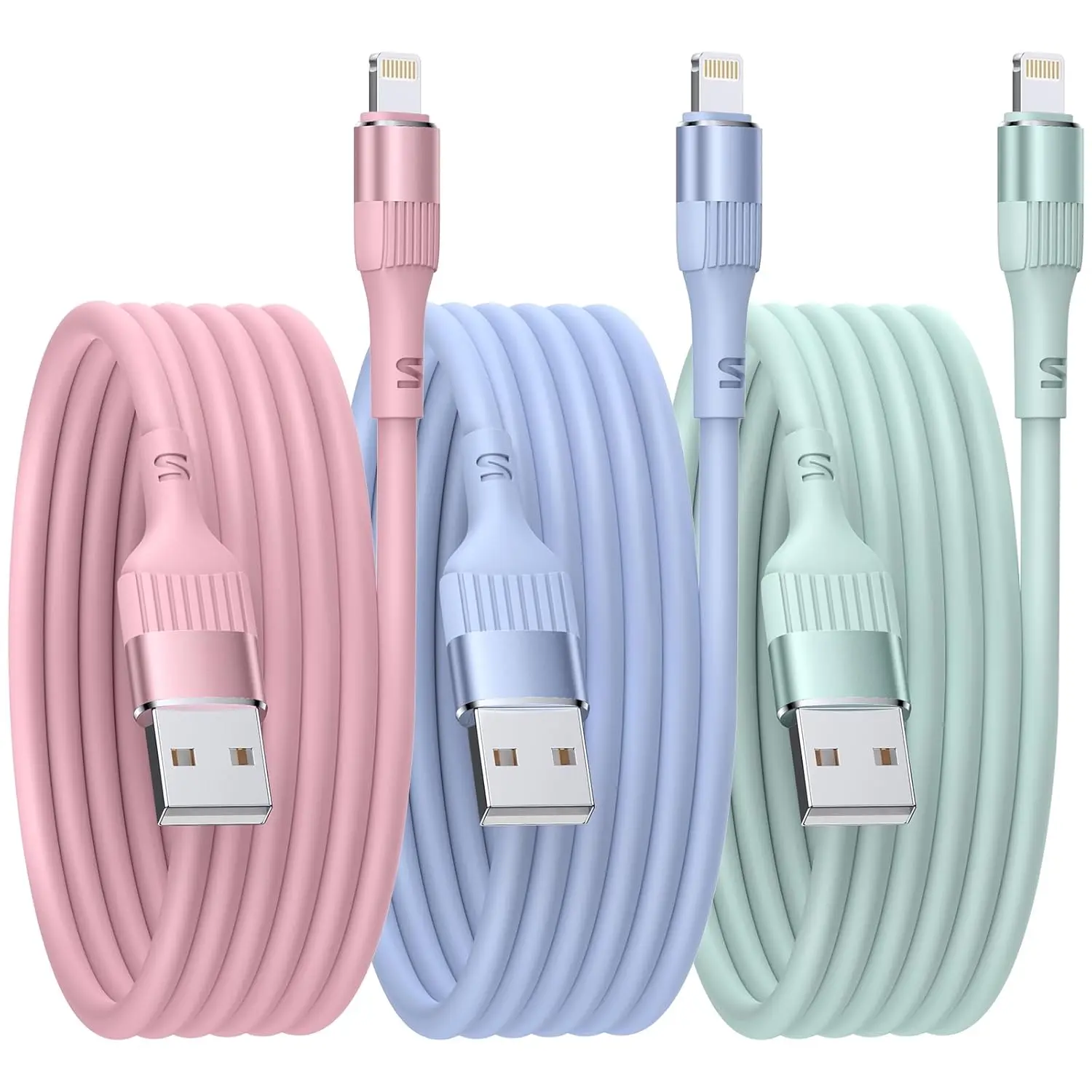 iPhone Charger，3PACK 6FT/1.8M MFi Certified iPhone Charger Cable Fast Charge TPE Long iPhone Charging Cable Compatible with iPhone 14 13 12 11 Pro Max Pro XS X XR 8 7 6 Plug Electronic Smartphone Cellphone