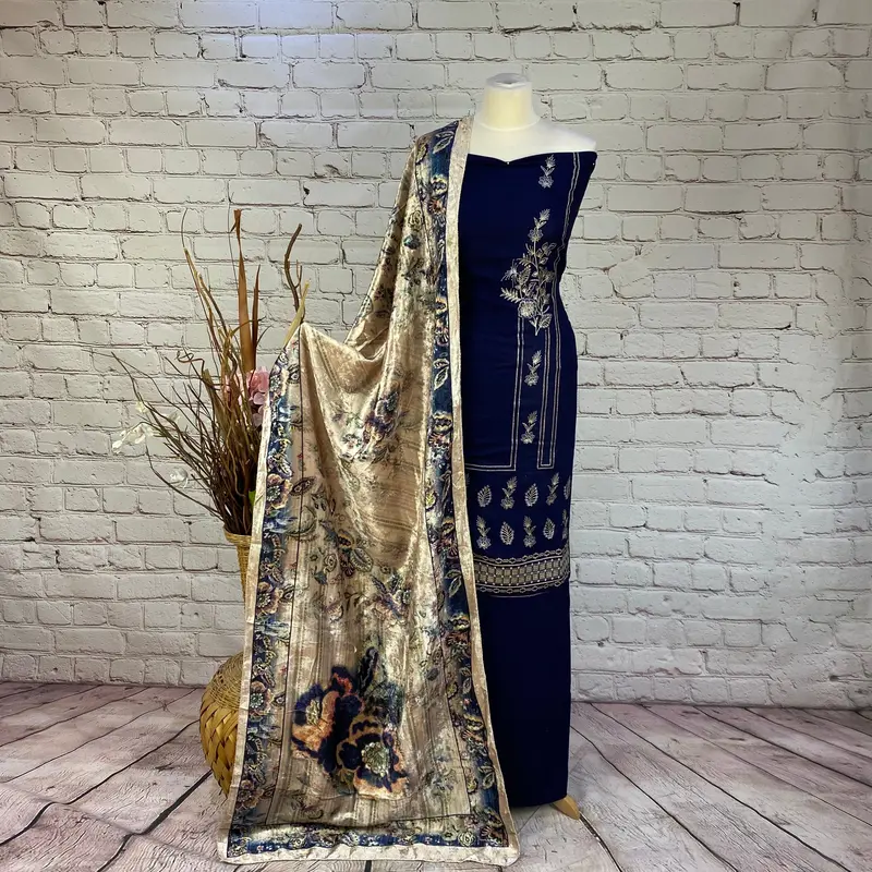 Designer Embroidered Garam Suit 2