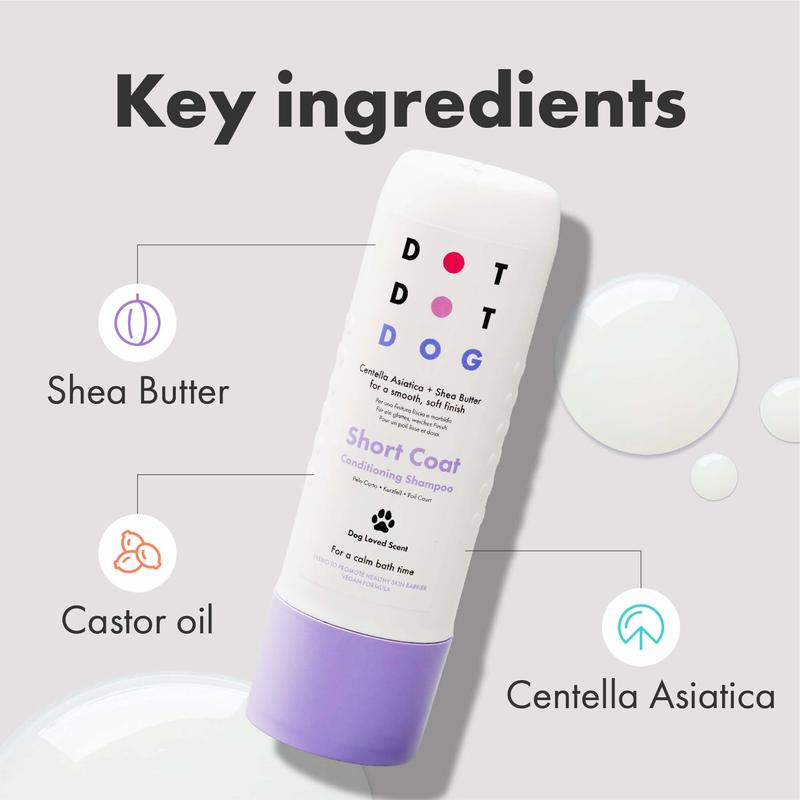 DotDotPet Short Coat Dog Shampoo | Vegan, Oatmeal & Soothing | Sensitive Skin & Calming Scent | 280ml 2