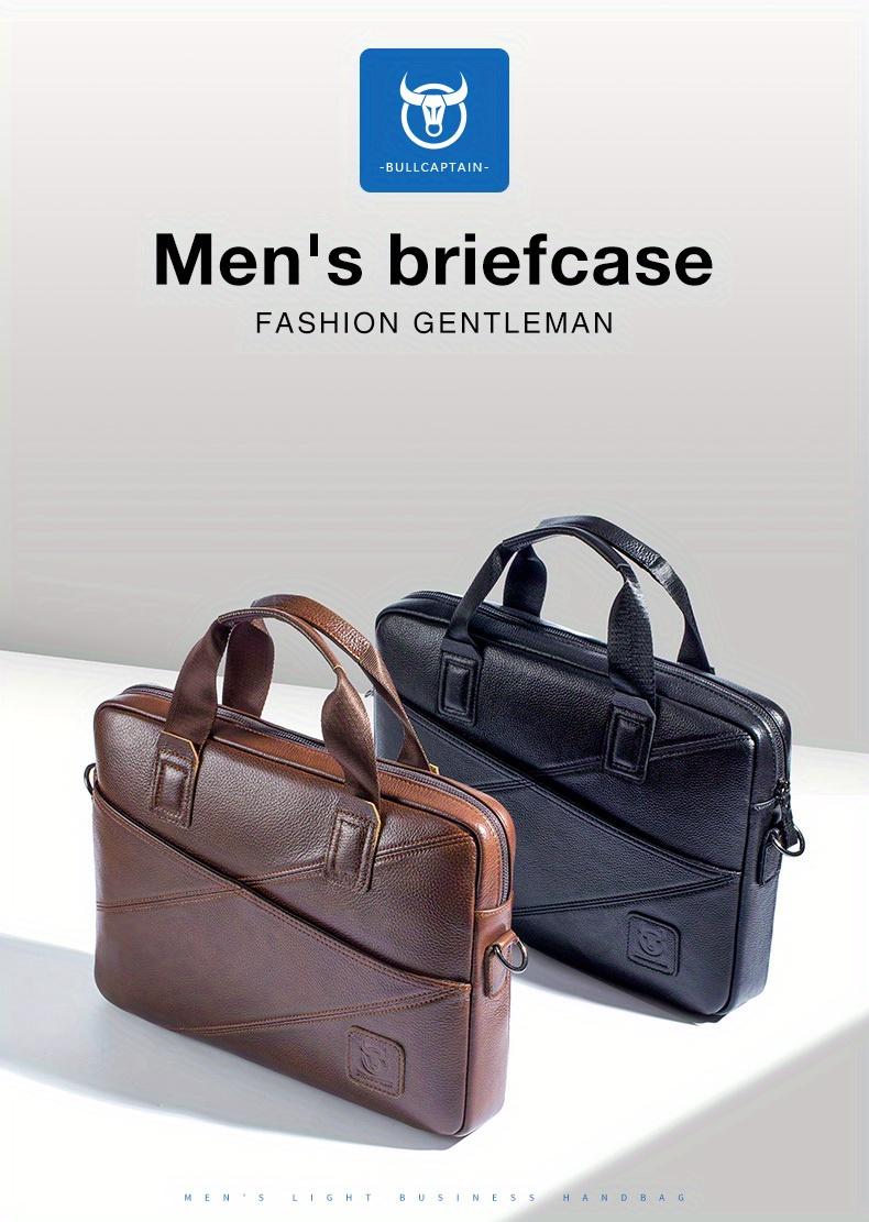Product Introduction of BULLCAPTAIN Men's Leather Briefcase Multifunctional Handbag 30