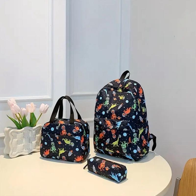 3pcs/set Large Capacity Backpack, Cute Unicorn Backpack With Lunch Bag & Pencil Case For School Students 2