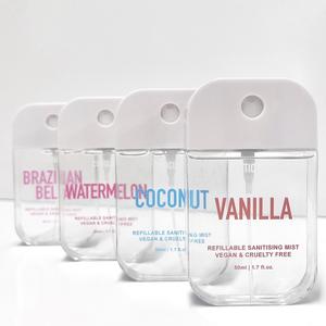 Cuticleco. 50ml Refillable Sanitising Mist - Vegan and Cruelty-Free - 17 Scents Available sanitizer hand sanitiser spray (REFILL BOTTLE SOLD SEPARATELY)