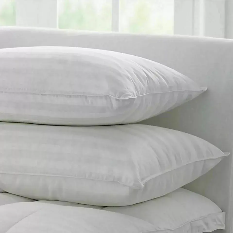 2x Deluxe Bounce Back Pillows Stripe Extra Filled Super Jumbo Hotel Quality UK Seller