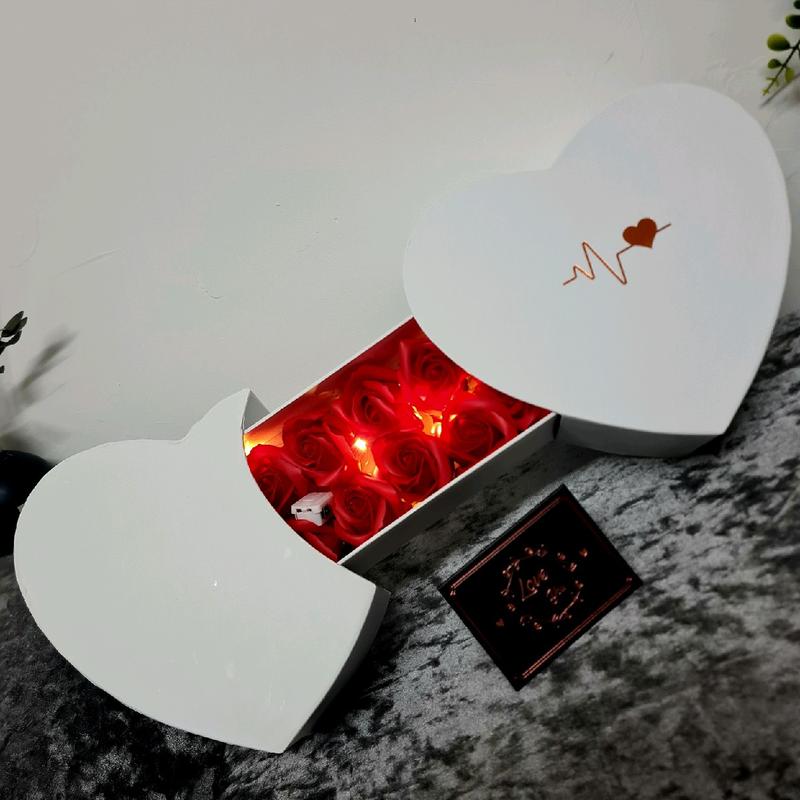 Beautiful LED Slide Love Heart Box Gift 7
