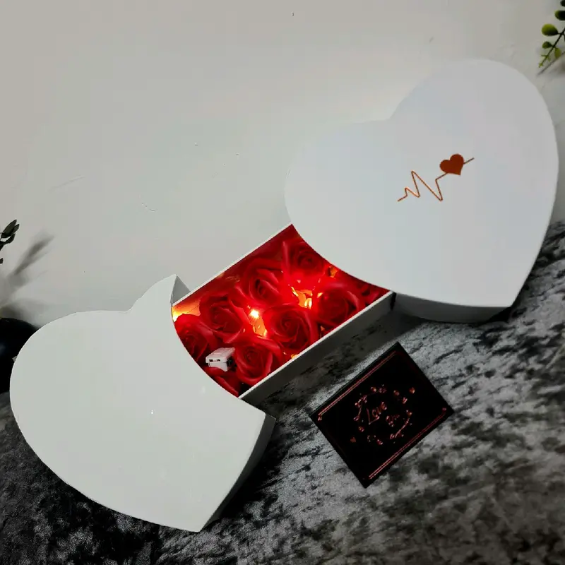 Beautiful LED Slide Love Heart Box Gift 6
