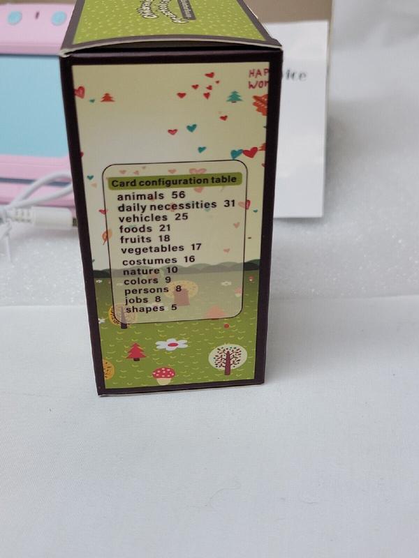 Card Reading Device Learning Machine with Cards, Early Educational Pink "Works" 1