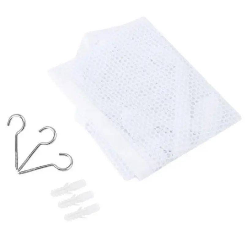 Teddy Hammock With Hooks Large Mesh Net Keep Baby Childs Bedroom Nursery Tidy Wall Sling Soft Toy Storage Organizer For Stuffed Animal   White 3