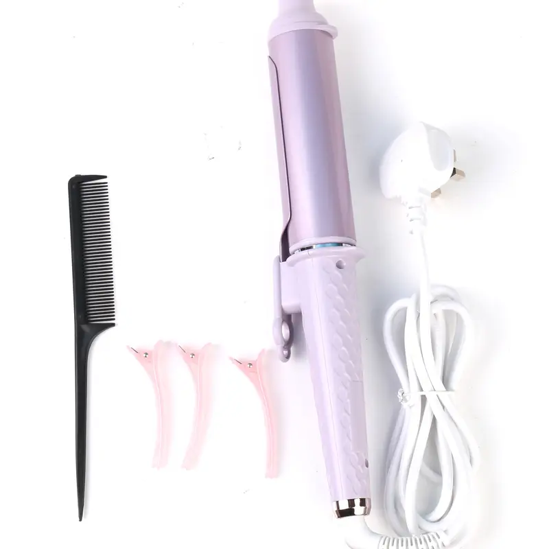 Curling Tongs Big Barrel Curling Iron Hair Curler Negative care Power course curling device dry and wet dual -purpose electro Large Wave Hair Curling Wand With LCD Display, Negative Ion Hair Styling Tool Professional Curling Wand 40mm Comfort