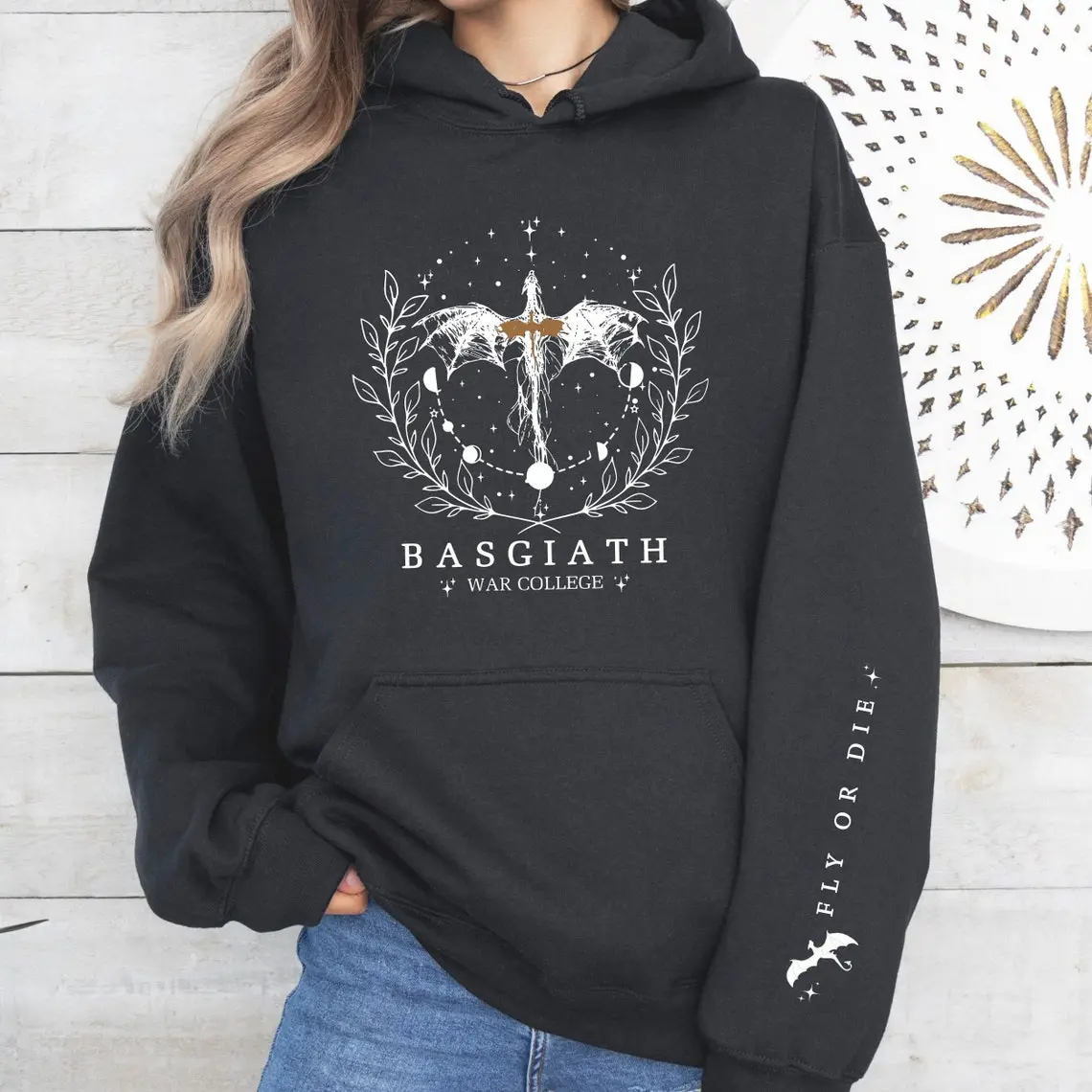 Fourth Wing Sweatshirt, Basgiath War College, Dragon Shirt, Fourth Wing, Dragon Rider Hoodie, Fantasy Gift, Book Gift, Fly or Die Hoodie sweatshirt and t-shirt