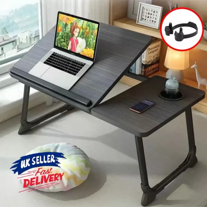 Folding Laptop Table Stand Bed Tray Sofa Lap Portable Computer Desk Breakfast
