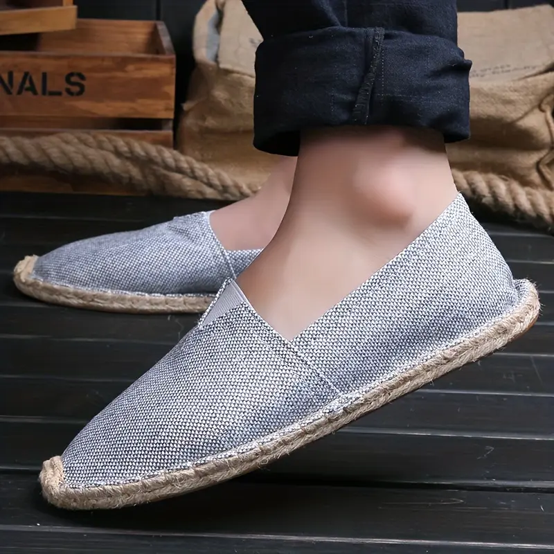 Men's Espadrilles Loafer Shoes, Casual Slip-on Shoes, Comfortable Walking Shoes Footwear Slipon 4