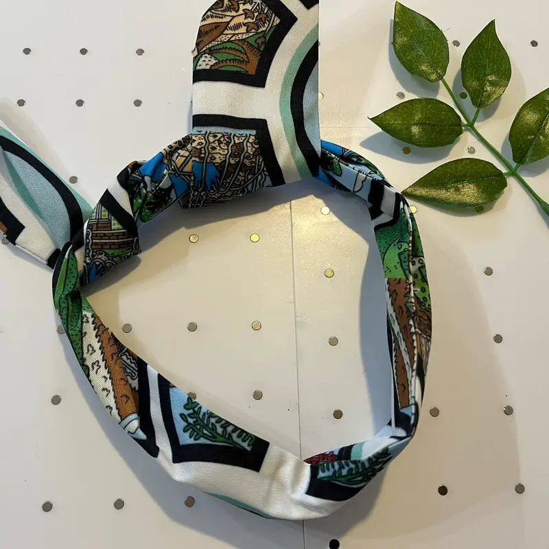 Handmade WIRE HEADBAND wired head scarf rockabilly hair band wrap vintage pin up 50s 60s 70s 80s 7