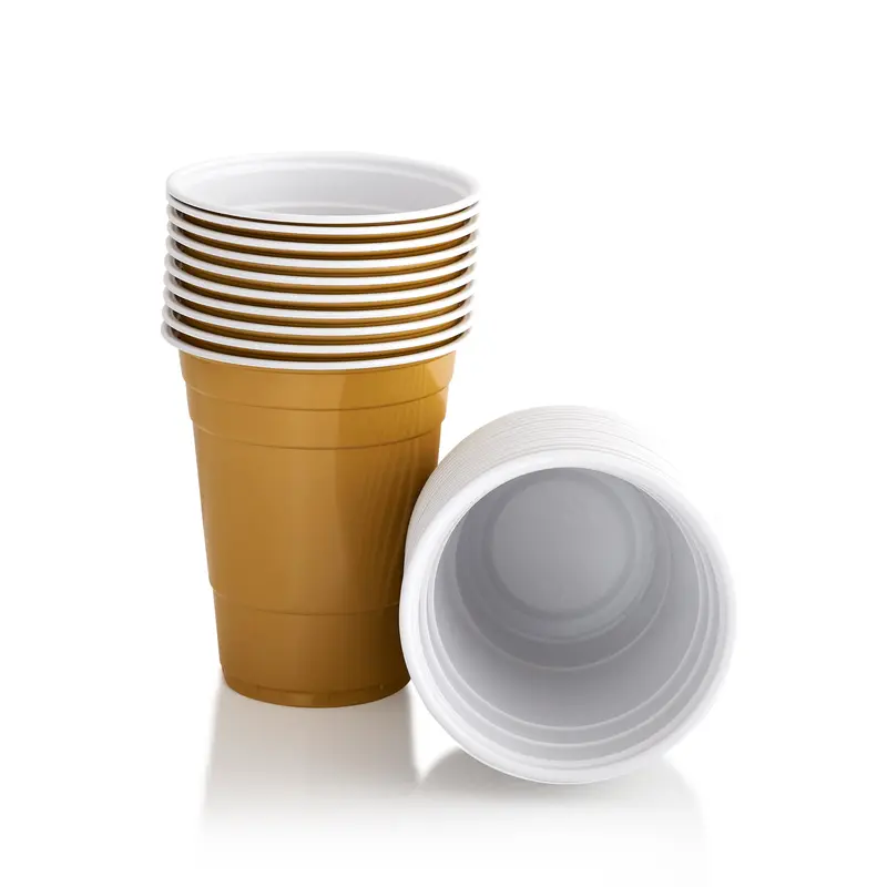 Gold Beer Pong Party Cups 1
