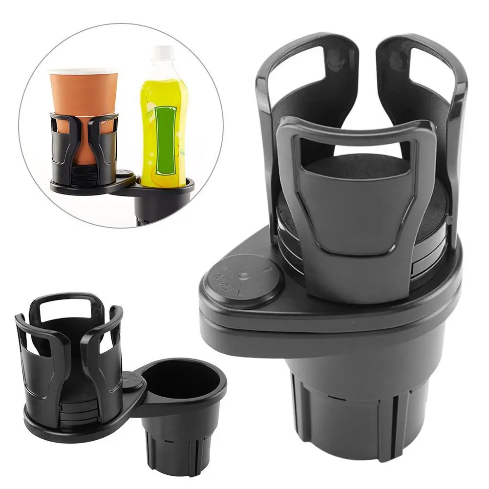 Foldable Car Cup Holder &amp; Drinking Bottle Holder – 2-In-1 Space-Saving Organizer for Drinks, Sunglasses, Phone, Keys, and More – 360° Rotatable Cup Stand for Car Styling