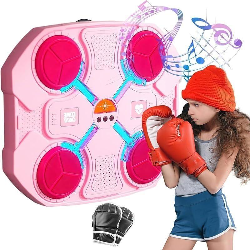【2025】【2025】Wall Boxing Machine Smart Music Boxing Machine Speed with LED Lights Gloves Screentarget Training Equipment Wall Target Electronic Training Devices for Adult Kid Home Exercises 8