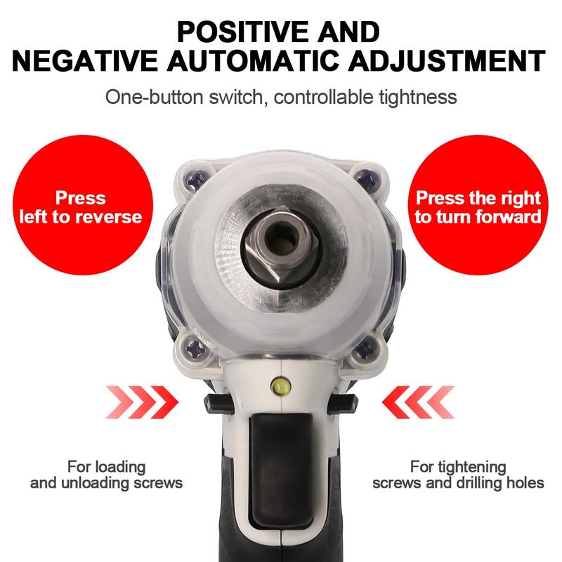1000Nm 1/2" Cordless Electric Impact Wrench Drill Gun Ratchet Driver w/ Battery 5