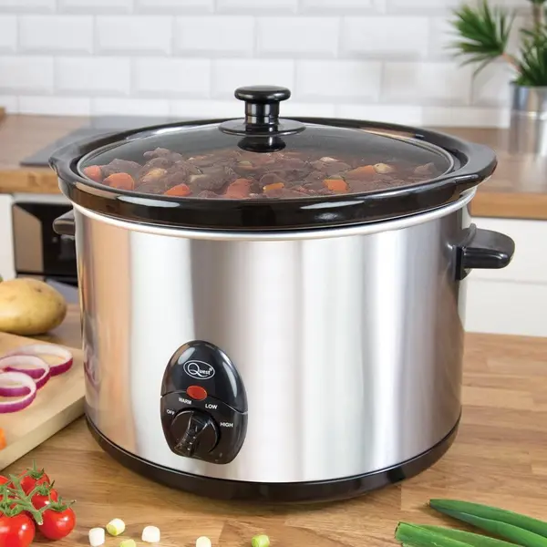 Quest 1.5 Litre Compact Slow Cooker Stainless Steel- 35260 0