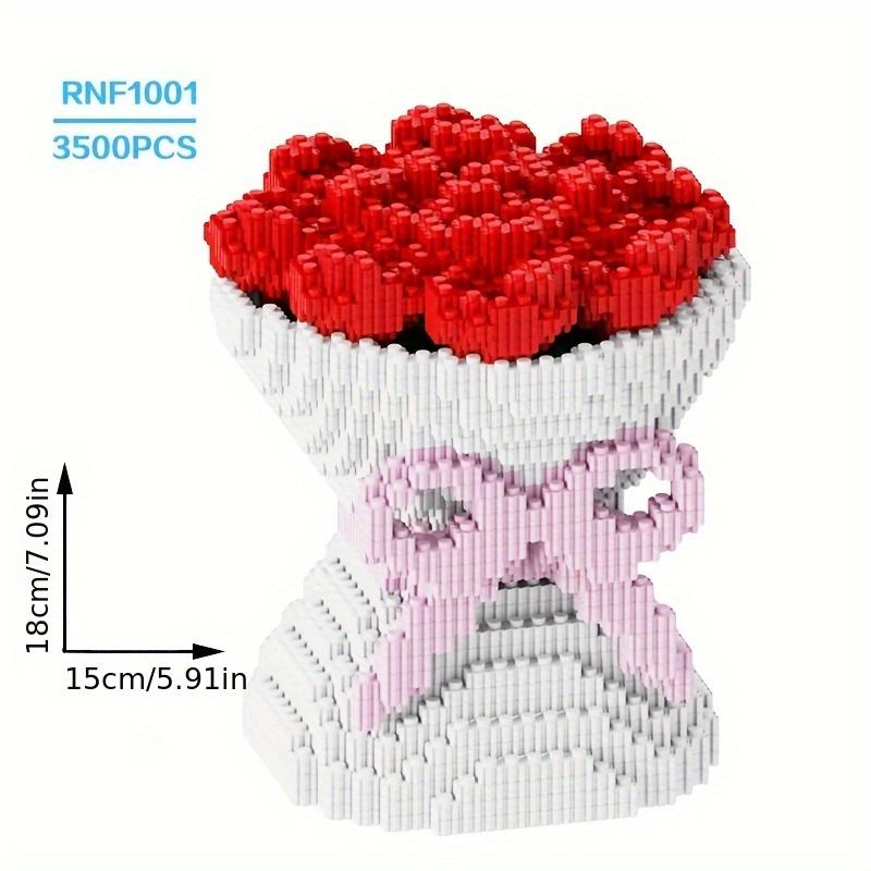 Product Introduction of 3500pcs 3D Puzzle Rose Bouquet - Educational Building Blocks for STEM Skills, Focus, Creativity & Perfect Gift for Multiple Occasions 3