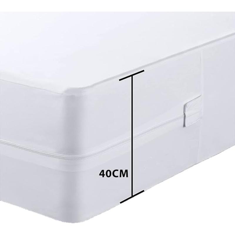Zipped Mattress Protector Encasement Anti Bed Bug Mattress Cover All Sizes Breathable Washable 3