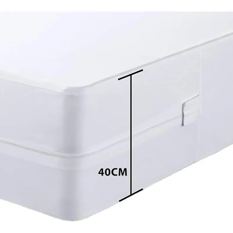 Zipped Mattress Protector Encasement Anti Bed Bug Mattress Cover All Sizes Breathable Washable 3