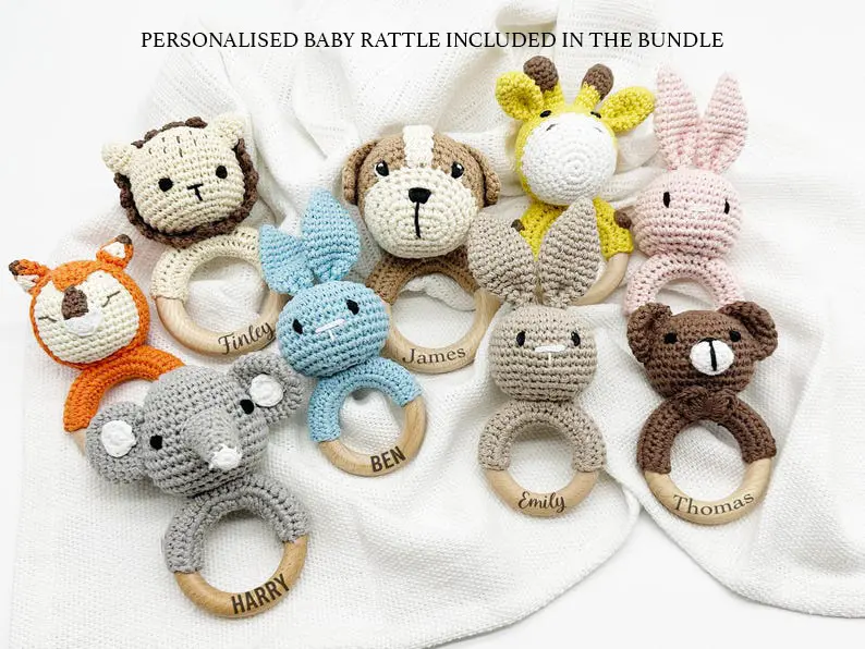 Personalised Neutral Newborn Baby Gift Box, Baby Gift Set, New Baby Gift, Baby Shower Gift, Newborn Hamper, Baby Blanket, Newborn Baby Gift 6