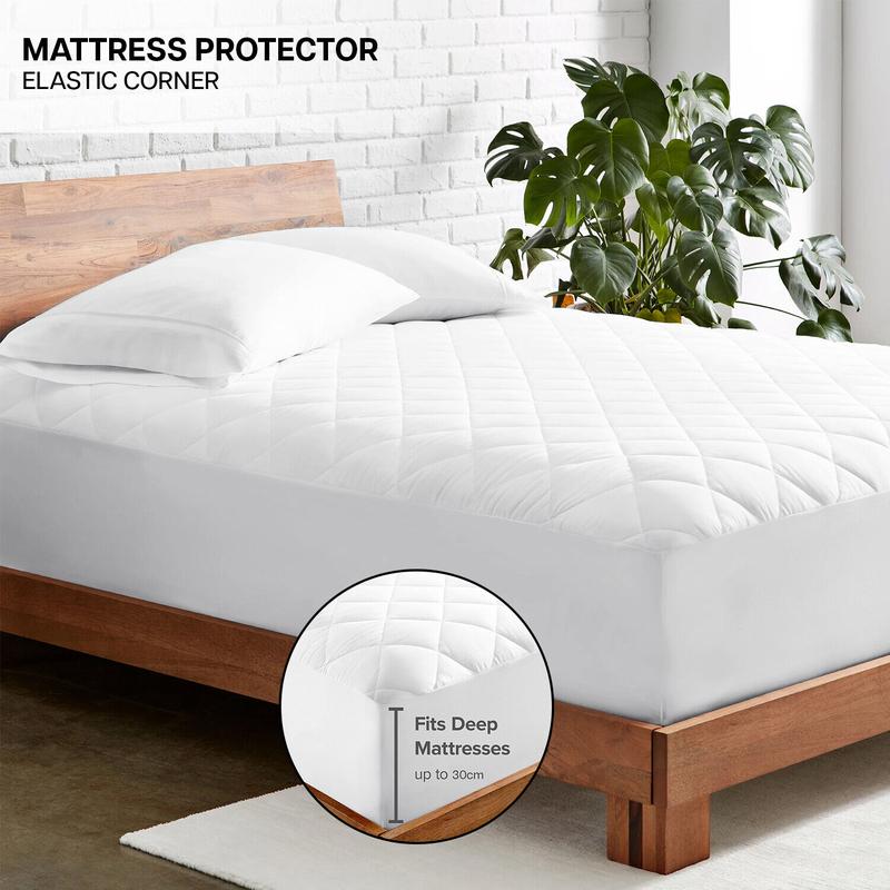EXTRA DEEP MATTRESS TOPPER LUXURY QUILTED MATRESS PROTECTOR FITTED BED COVER 0