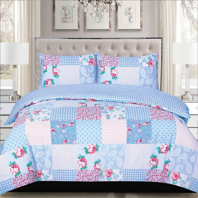 100% Rich Cotton Duvet Quilt Cover Bedding Set Double King & Super King Size 2