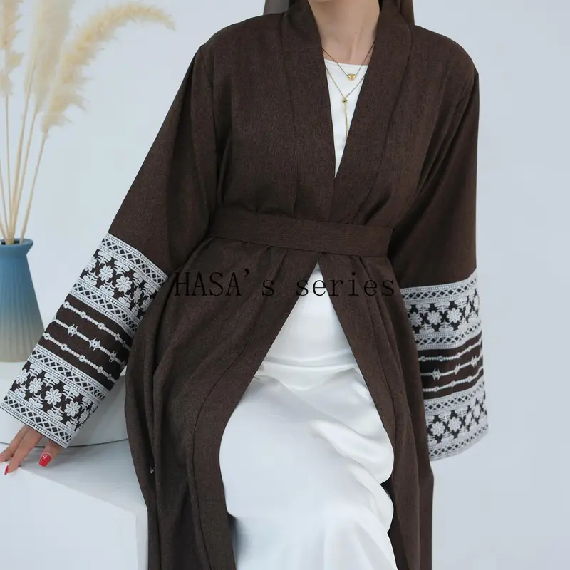 HASA's series  HS0994 Embroidered Elegant Cardigan Robe 5