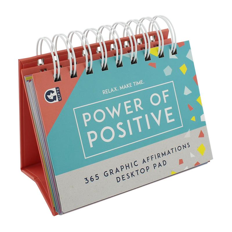 Ginger Fox Relax Make Time 365 Days of Positive Affirmations Desk Pad | Inspirational Quotes for Optimistic Thinking & Self-Empowerment | Bright, Happy Colours to Enhance Any Workspace 1