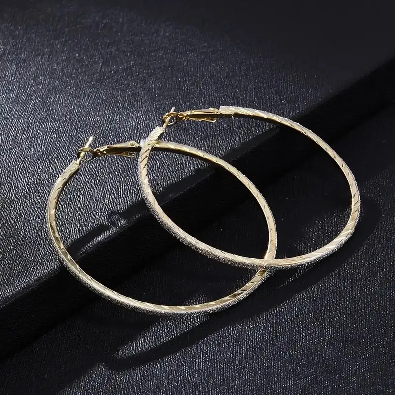 Large Solid Hoop Earrings, Gift Party Hoop Earrings, Gold Silver Hoop Earrings, Round Dangle Earrings, Gifts For Her, Shiny Hoop Earrings 1