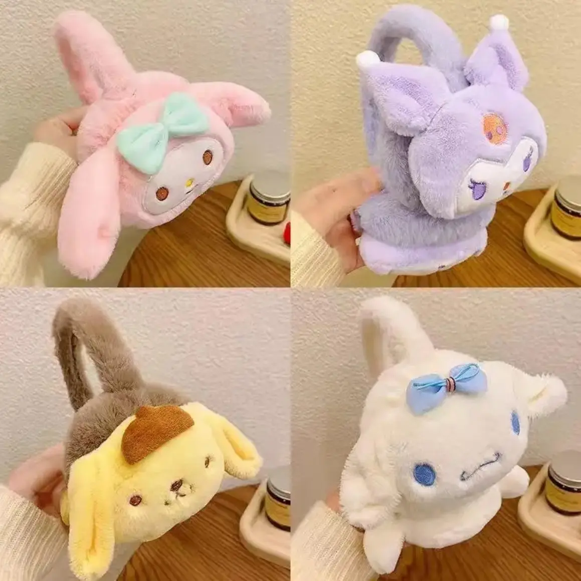 Kawaii Sanrio Characters Cartoon Winter Earmuffs Cute Outdoor Warm Ear Sheld Anime Girl Gift
