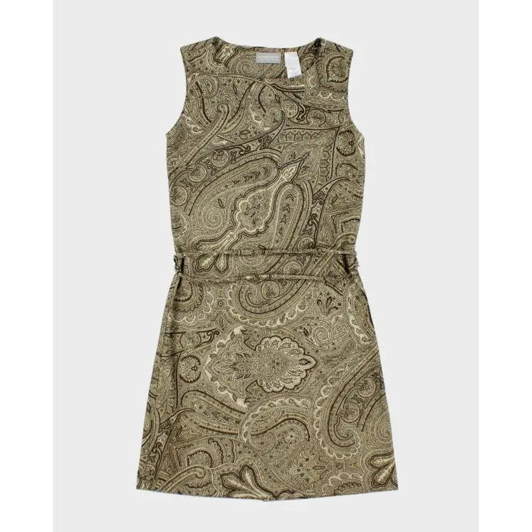 Preowned Y2k 00s Liz Claiborne Paisley Pattern Dress - S
