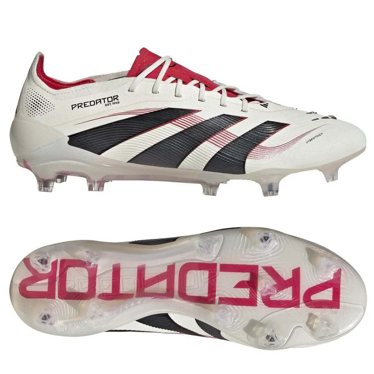 Adidas Predator Elite FG - Off White/Core Black/Pure Ruby