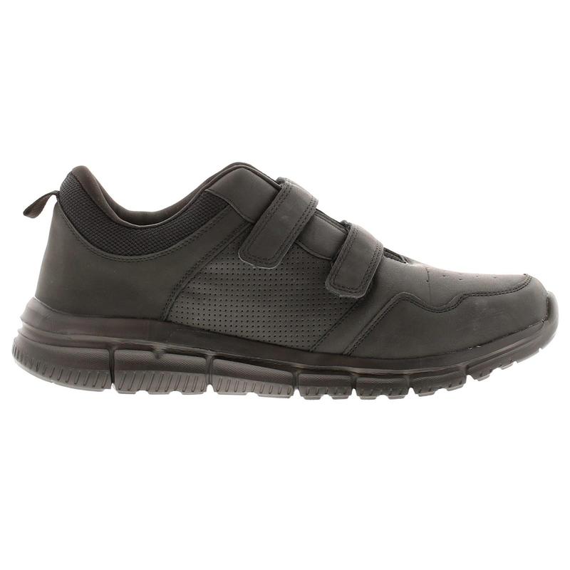 Focus Mens Trainers Victor Touch Fastening Lightweight Black UK Size 1