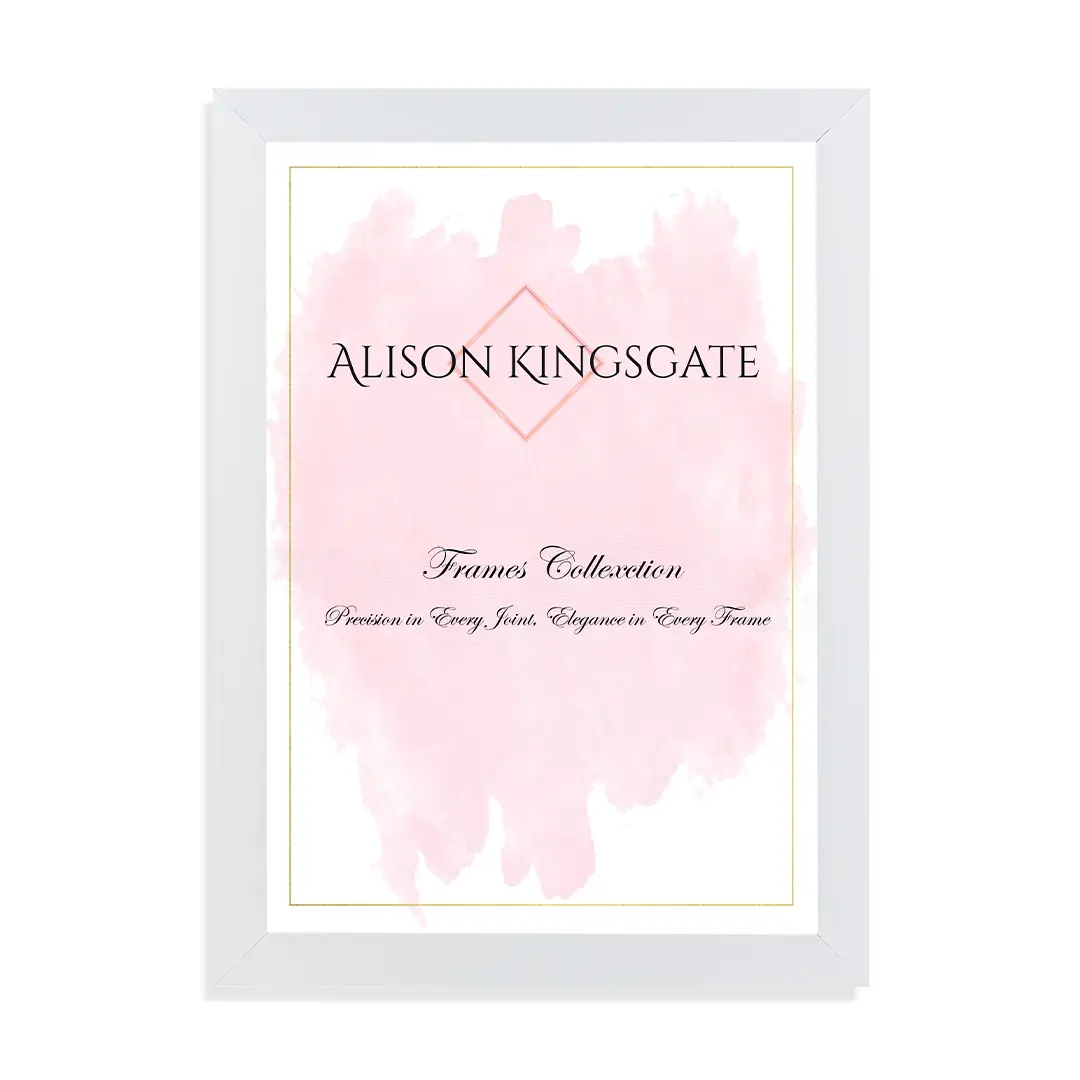60 x 40cm Photo Frame, Poster Frame to Display Photos, White Frame for Artwork Displays, Landscape & Portrait Photo 40 x 60cm Frame for Pictures, Decor Gift Ideas White Frame, Wooden MDF Board, Handmade UK Frames, Alison Kingsgate
