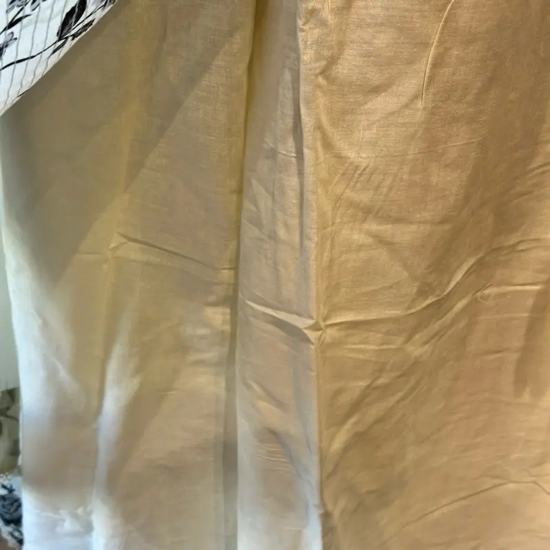 Cream lawn floral bead cut work 3 piece palazzo suit 4