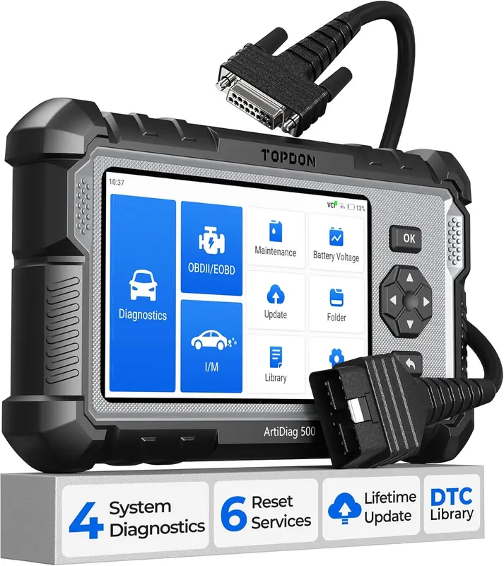 OBD2 Code reader Scanner ArtiDiag500, Engine ABS SRS Transmission Car Diagnostic Tool for all cars, 6 Reset Services for Oil/SAS/TPMS/ETS/BMS/Brake, Wi-Fi Free Update 0