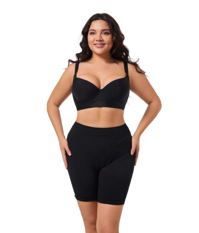 Product Introduction of Back Smoothing Bra PushUp Plus Size Bra HideBack Fat NoUnderwear Simple Wireless3/4Coverage Comfort Seamless Bra 1