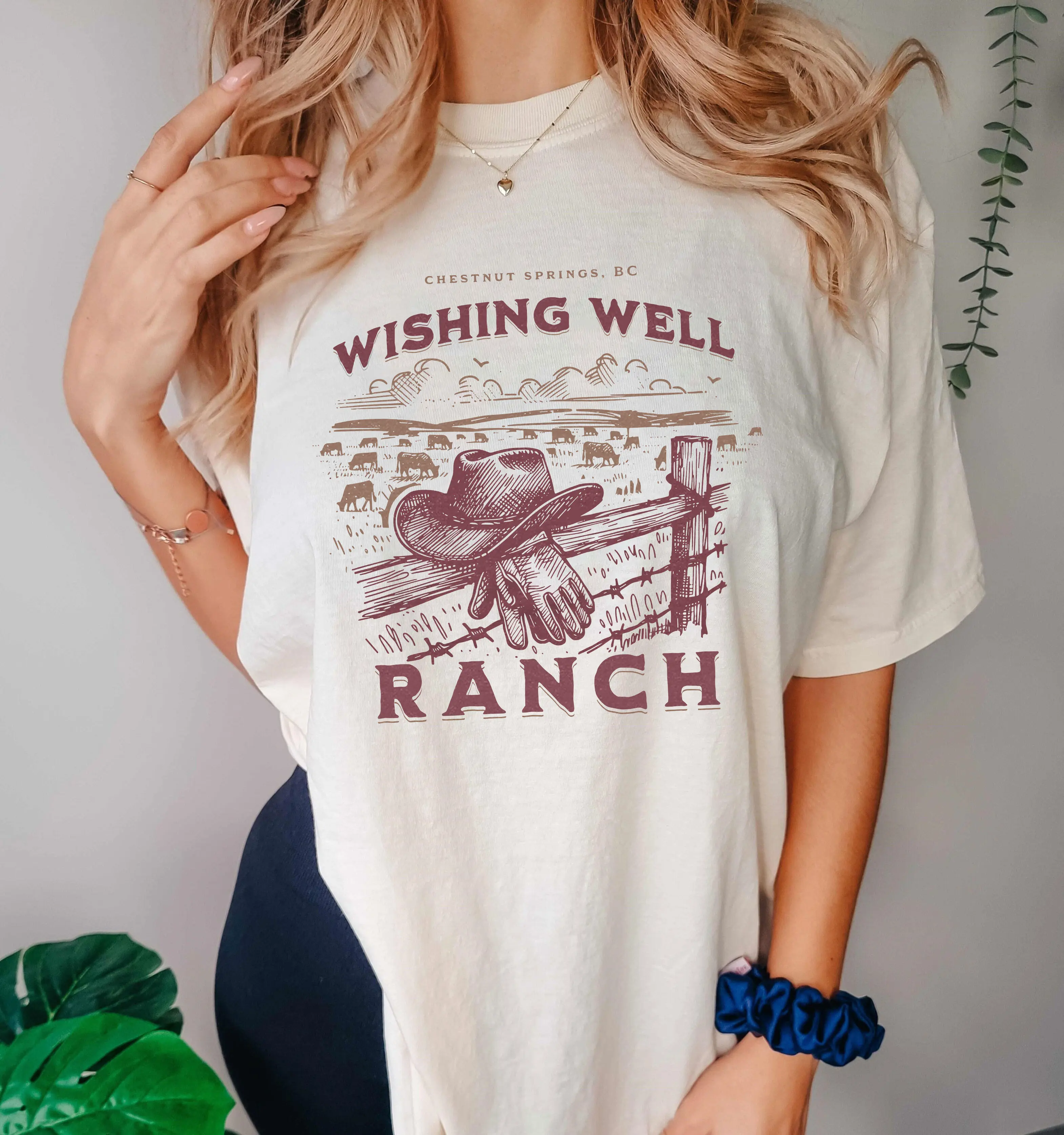 Wishing Well Ranch Chestnut Springs Softstyle Tshirt, Elsie Silver Bookish Shirt, Romantasy Reader Shirt, Western Cowboy Shirt