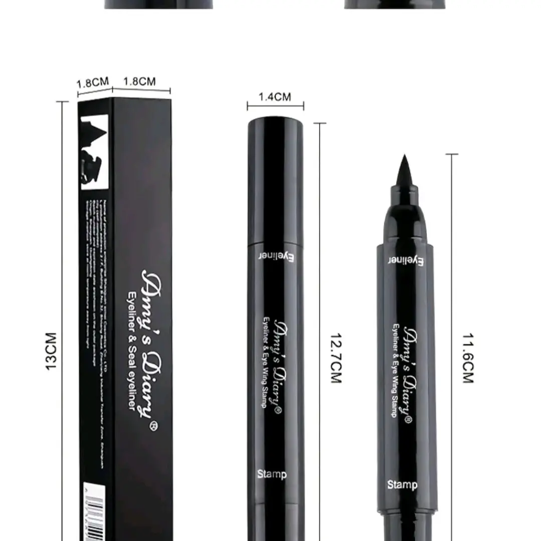 1pc Waterproof Eyeliner Stamp Pen for Beginners - Natural, Long Lasting, Smudge Proof - Makeup, Lipliner